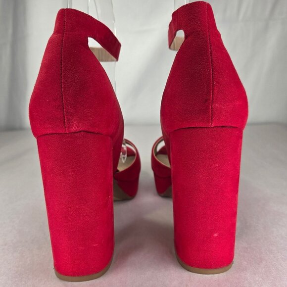 Wild Pair Women's Reemaa Round Toe Dress Sandals - Red - Picture 4 of 7